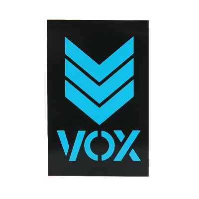 VOX LOGO 1 STICKERS - BLACK/BLUE