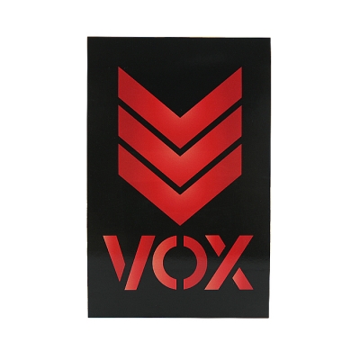 VOX LOGO 1 STICKERS - BLACK/RED