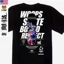 [돌돌] WOOPS_tshirts-99 스케이트보드 타는 고양이 웁스 그래픽 캐릭터 디자인 티셔츠 반팔티