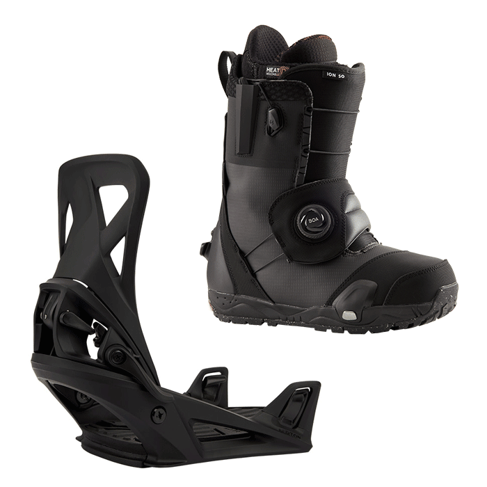 2122 Burton Men's Ion Step On Boots - Black + Step On Re:Flex Bindings (버튼 이온 스텝온 부츠+ 리플렉스 바인딩 셋트)