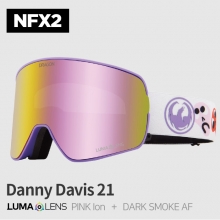 2122 Dragon NFX2 Danny Davis 21 / LL Pink Ion + LL Dark Smoke AF (드래곤 NFX2 대니데이비스 스노우보드 고글)
