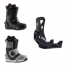 2223 Burton Men's Ion Step On Snowboard Boots - Black or Sharkskin/Black + 2223 Burton Men's Step On X Re:Flex Snowboard Bindings - Black (버튼 이온 스텝온 부츠 + 버튼 스텝온 X 리플렉스 바인딩 셋트)