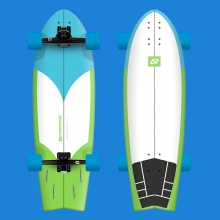 Hydroponic Fish Radikal Cyan/Green 31.5″x9.75″ Surfskate Comple (하이드로포닉 피쉬 래디컬 서프스케이트 컴플릿)